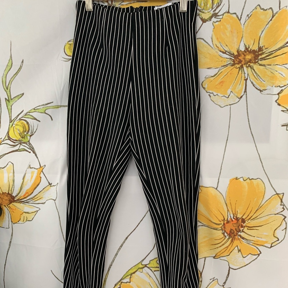 Black and white stripe pants
